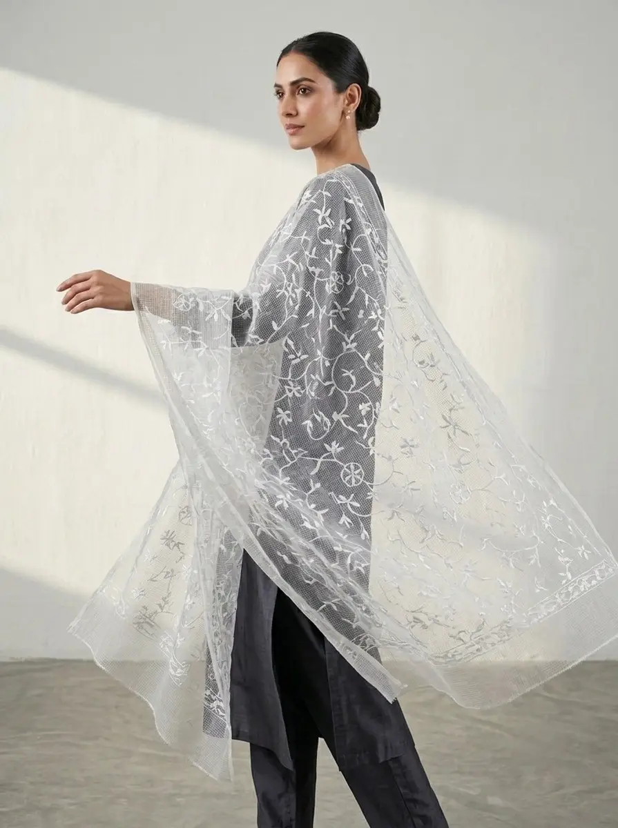 LCF Chikan Dupatta view 2