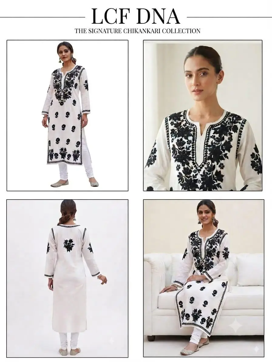 LCF CHIKAN EMBROIDERED KURTI view 5