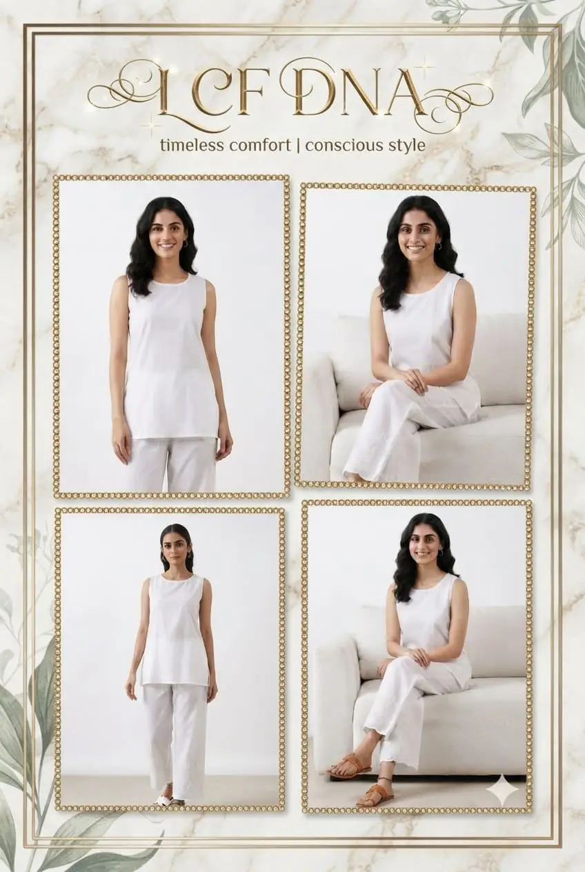 LCF  MAL  COTTON PLAZO FREE SIZE - WHITE view 5
