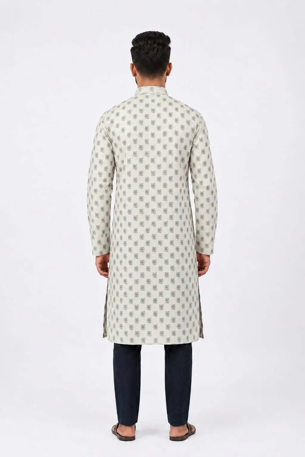 LCF CHIKAN COMPUTER EMBROIDERY COTTON DIGITAL PRINT LONG KURTA view 3