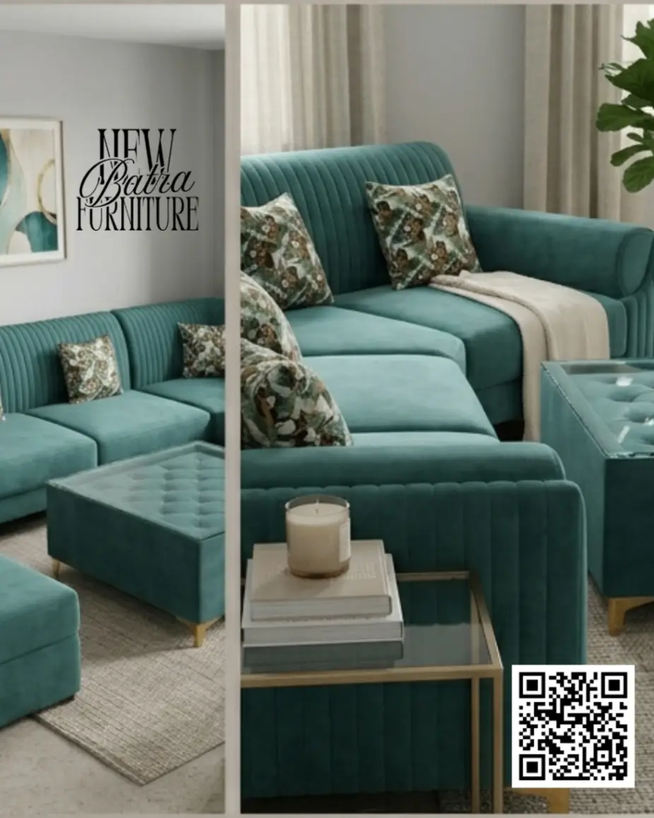 Modern L-Shaped Sofa Set view 2