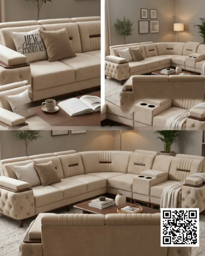 Luxe L-Shaped Sofa by New Batra Furniture view 2