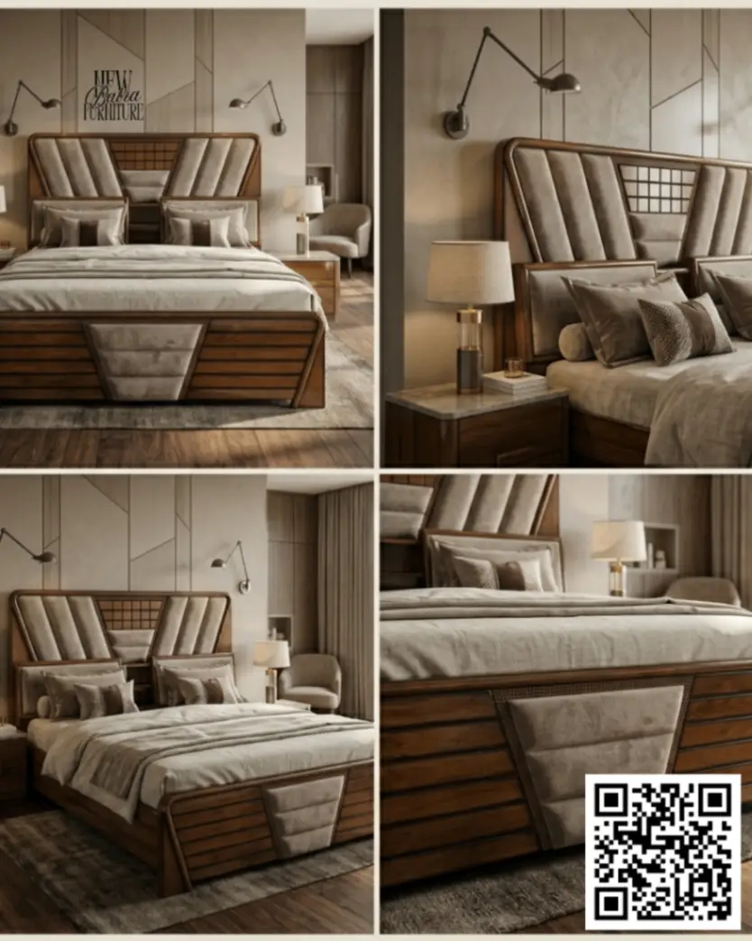 Modern Wooden Bed - New Batra Furniture view 2