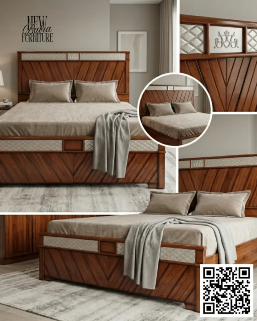 Elegant Wooden Bed view 2
