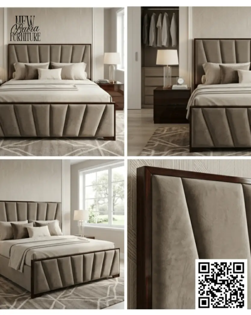 Elegant Upholstered Bed view 2