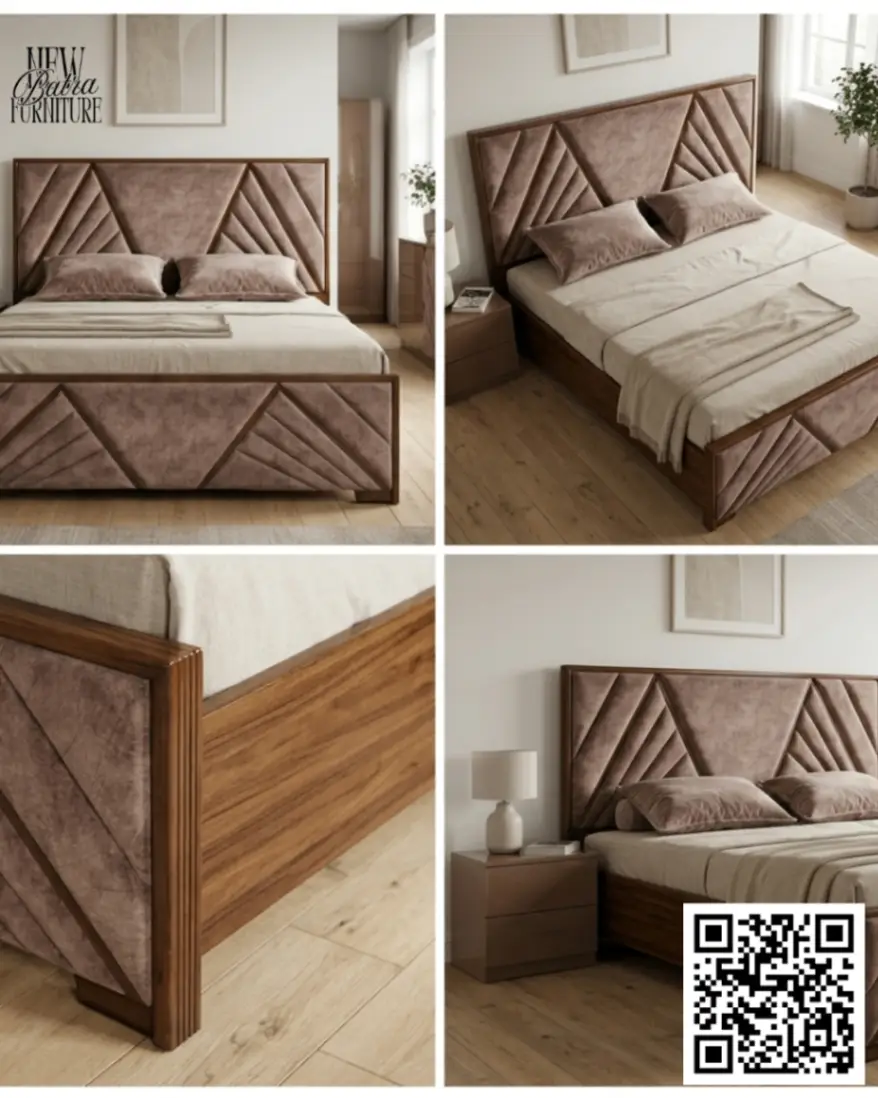 Elegant Brown Bed view 2
