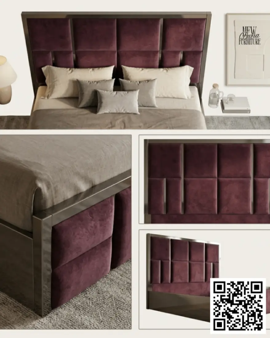 Luxurious Velvet Bed by New Batra Furniture view 2