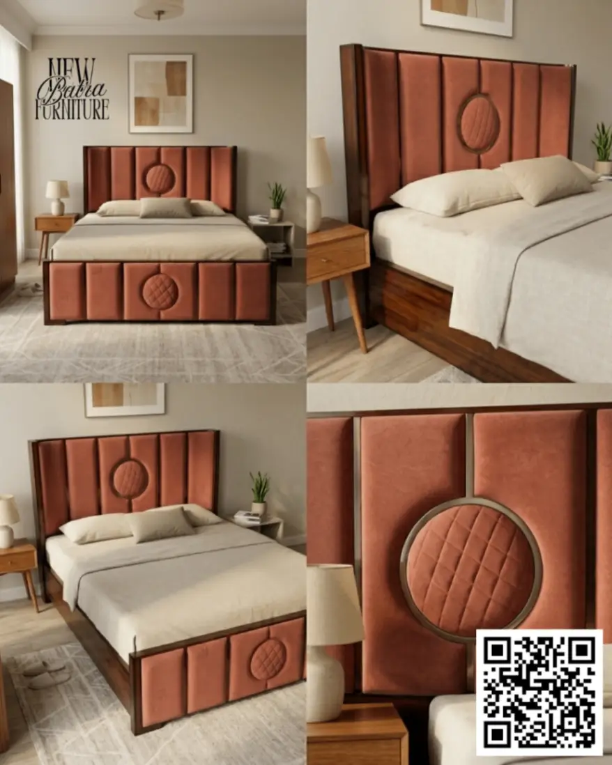 Elegant Velvet Bed view 2