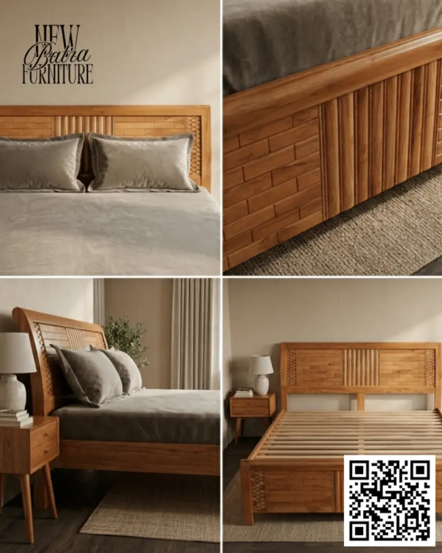 Bamboo Wood Bed view 2