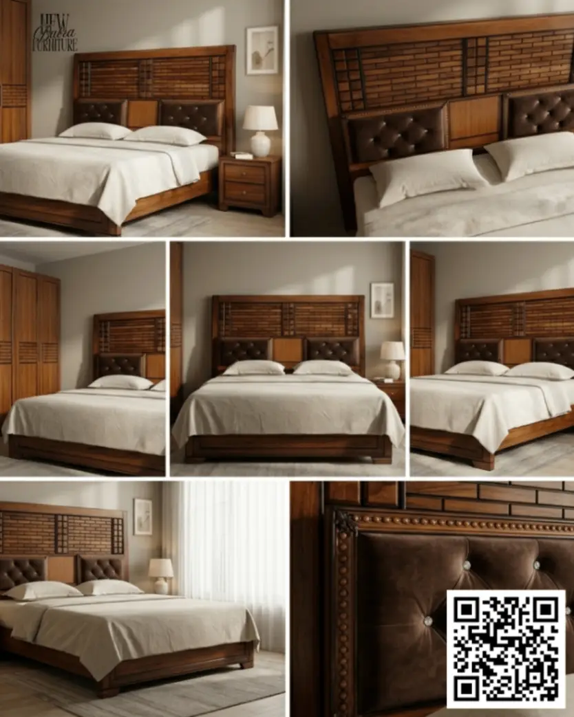 Handmade finish  Wooden Bed view 2