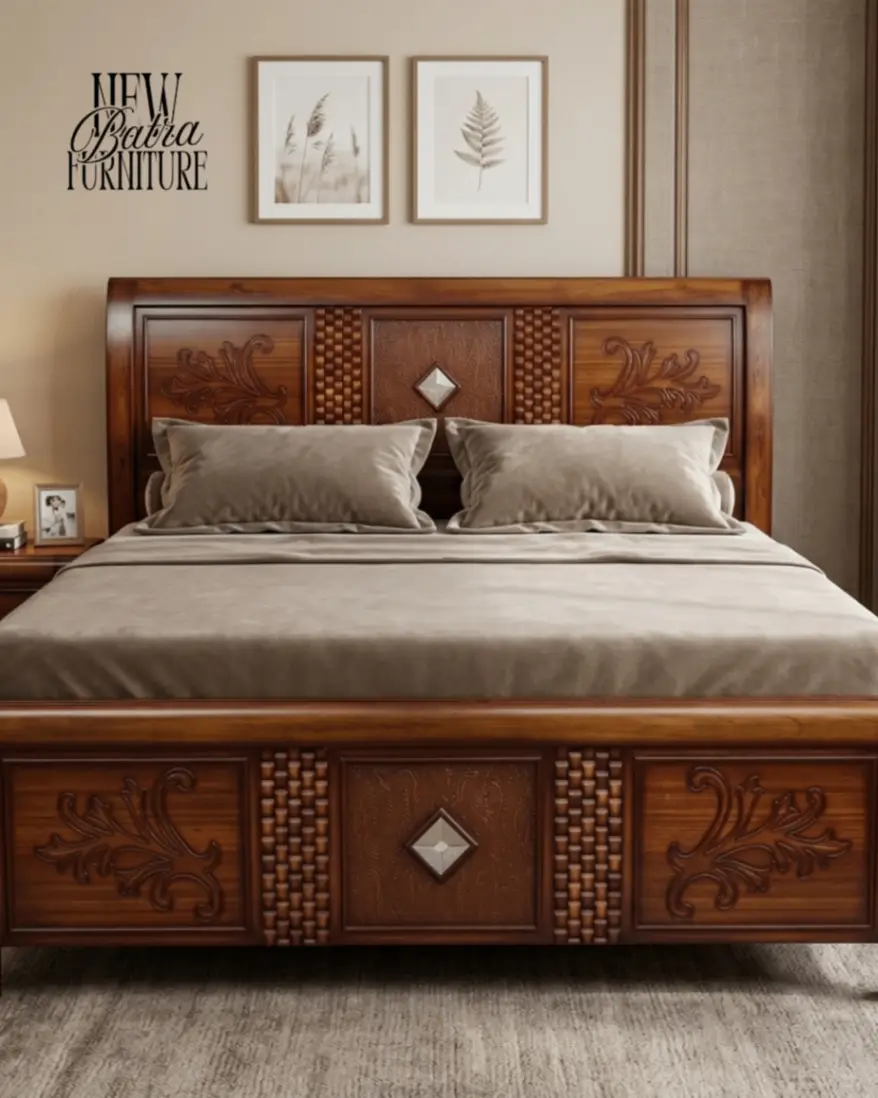 Uniq Wooden Bed by New Batra Furniture