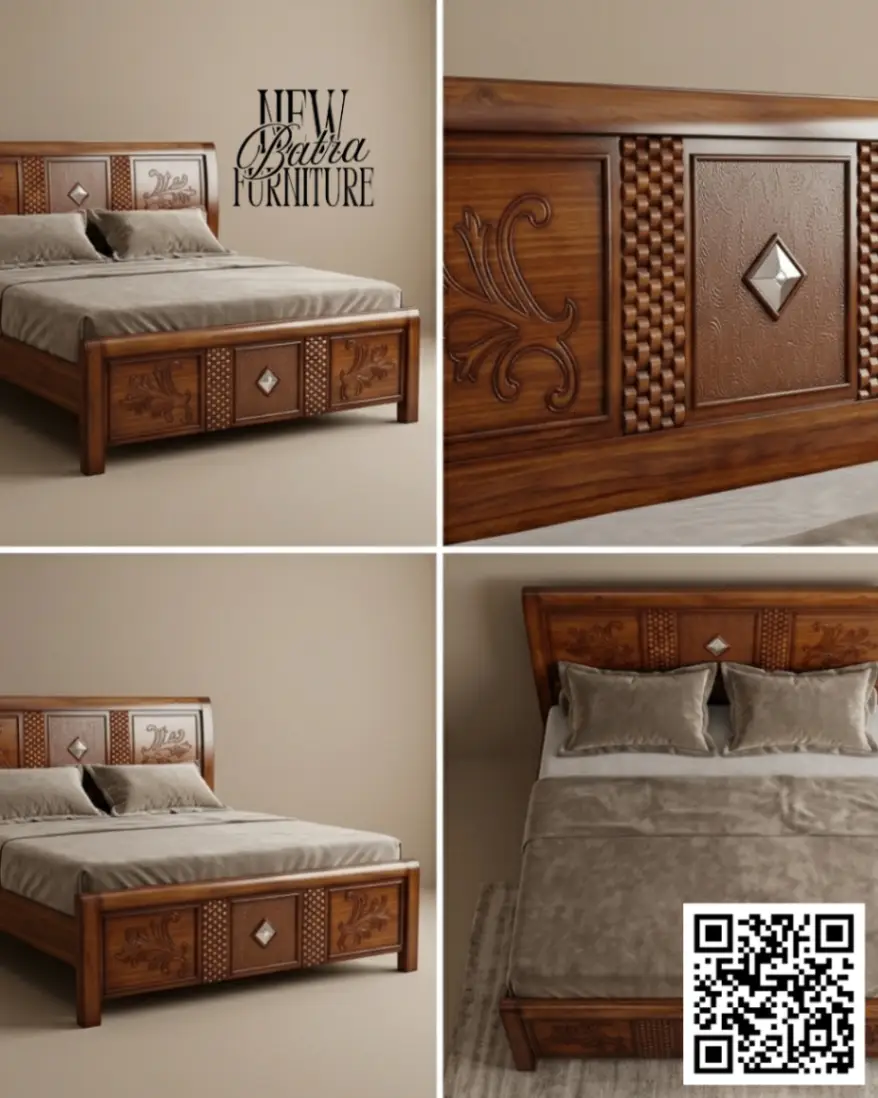 Uniq Wooden Bed by New Batra Furniture view 2