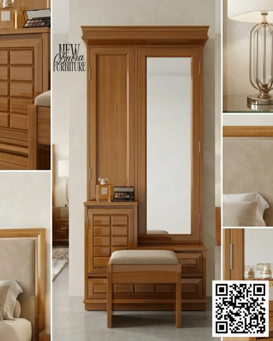 Wooden Mirror Cabinet view 2