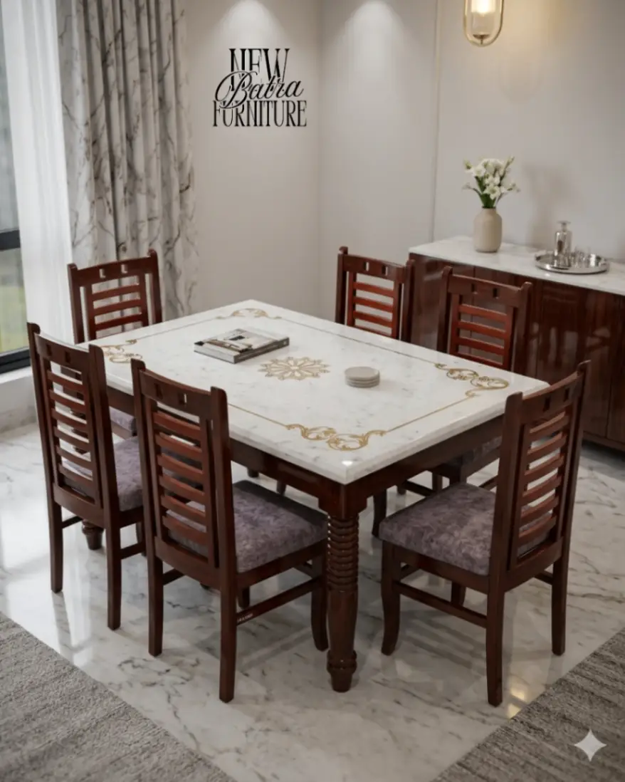 Marble Dining Table Set by New Batra Furniture
