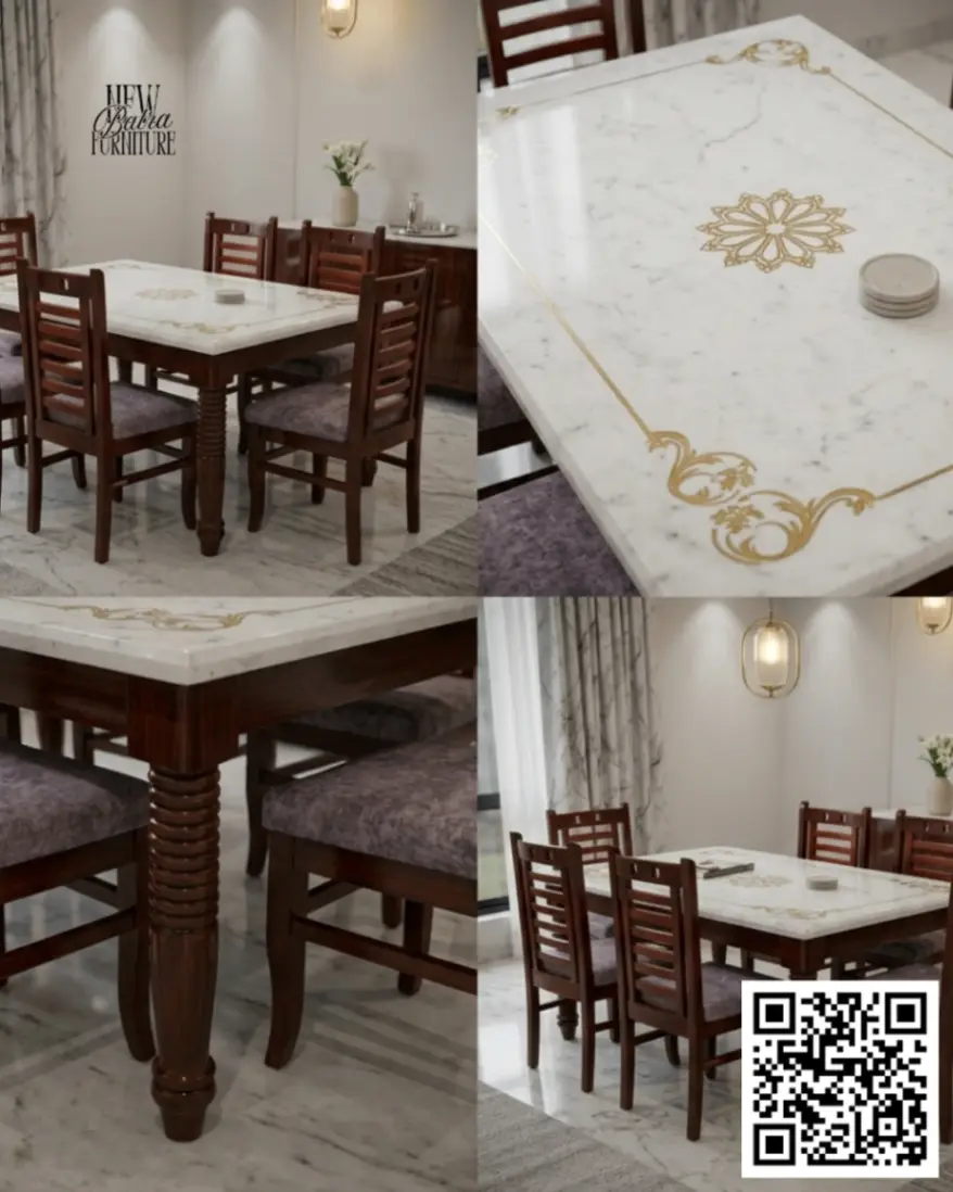 Marble Dining Table Set by New Batra Furniture view 2