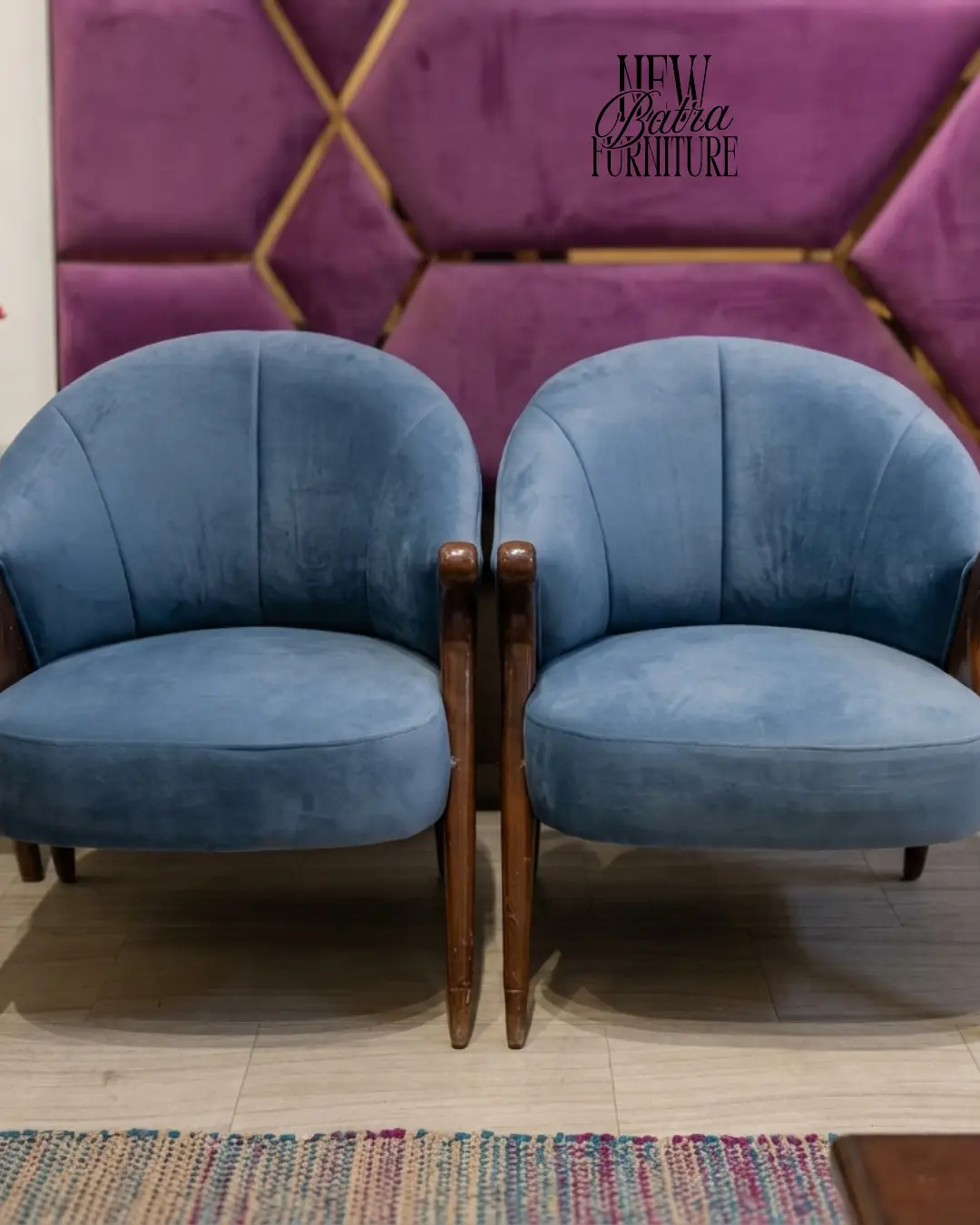 Velvet Accent Chairs by New Batra Furniture