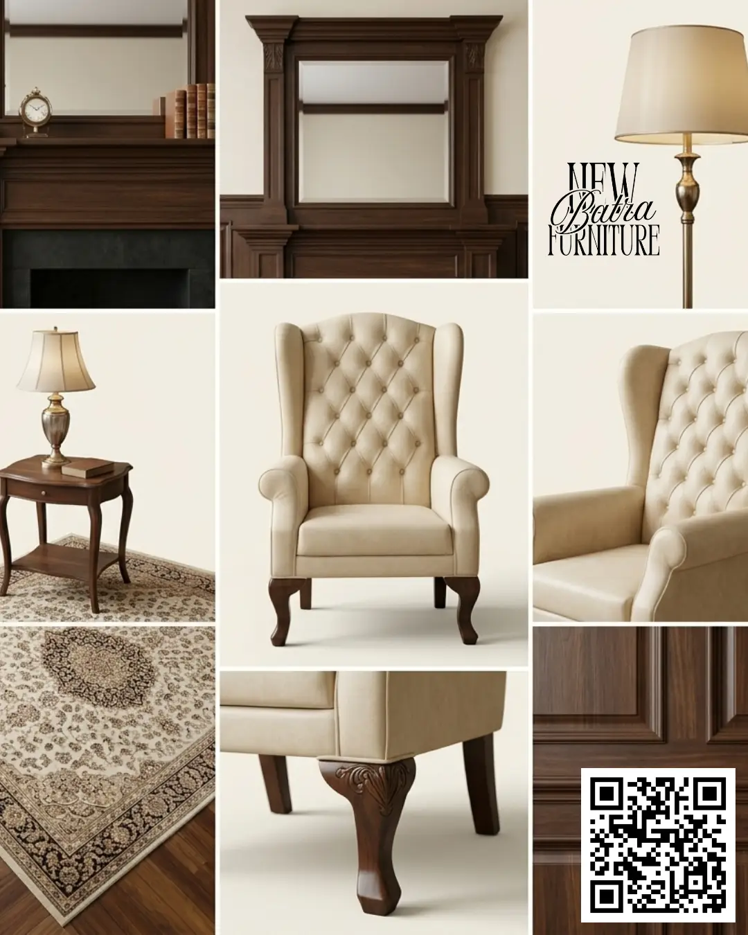 Wingback Armchair Set by New Batra Furniture view 2
