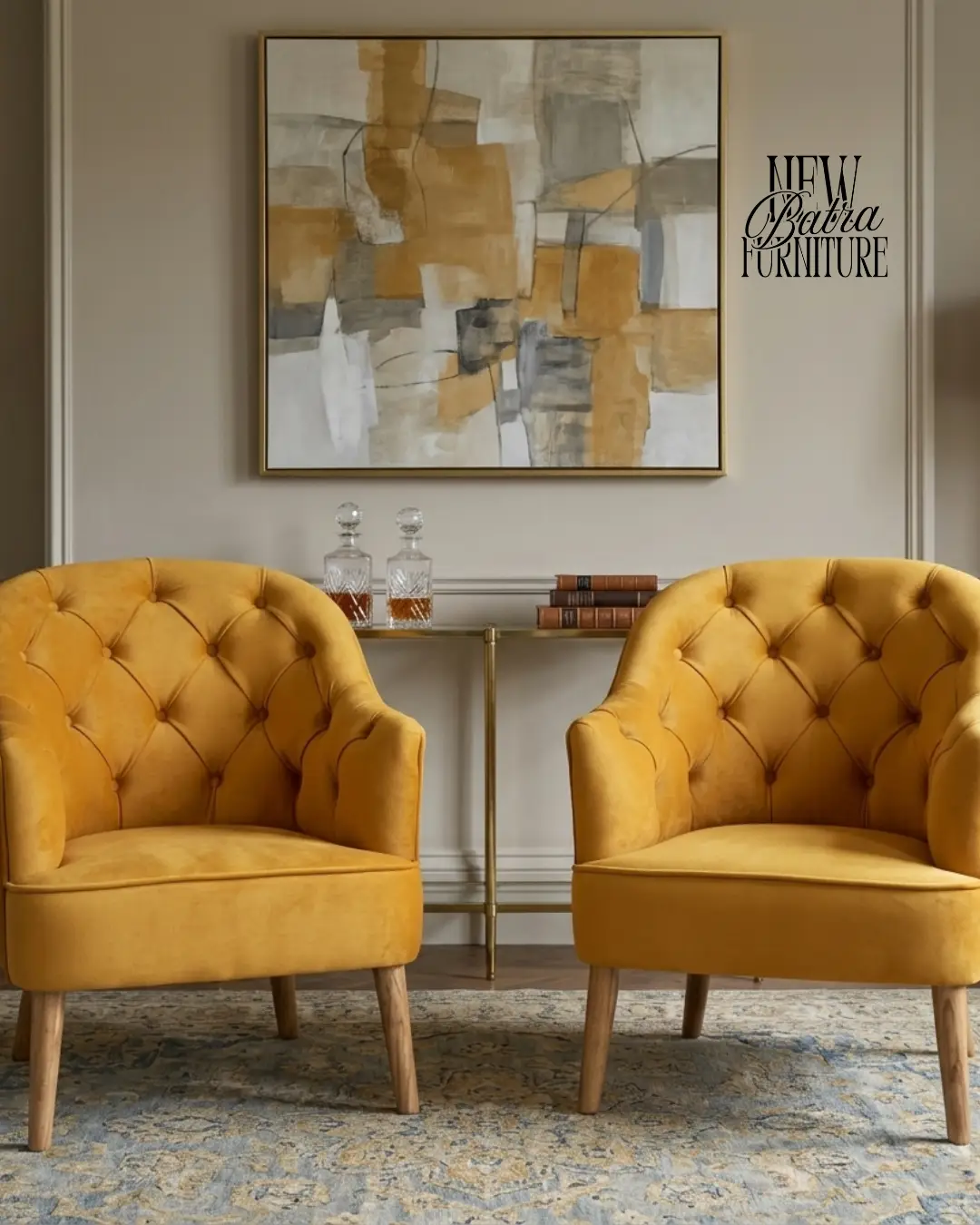 Velvet Armchair by New Batra Furniture
