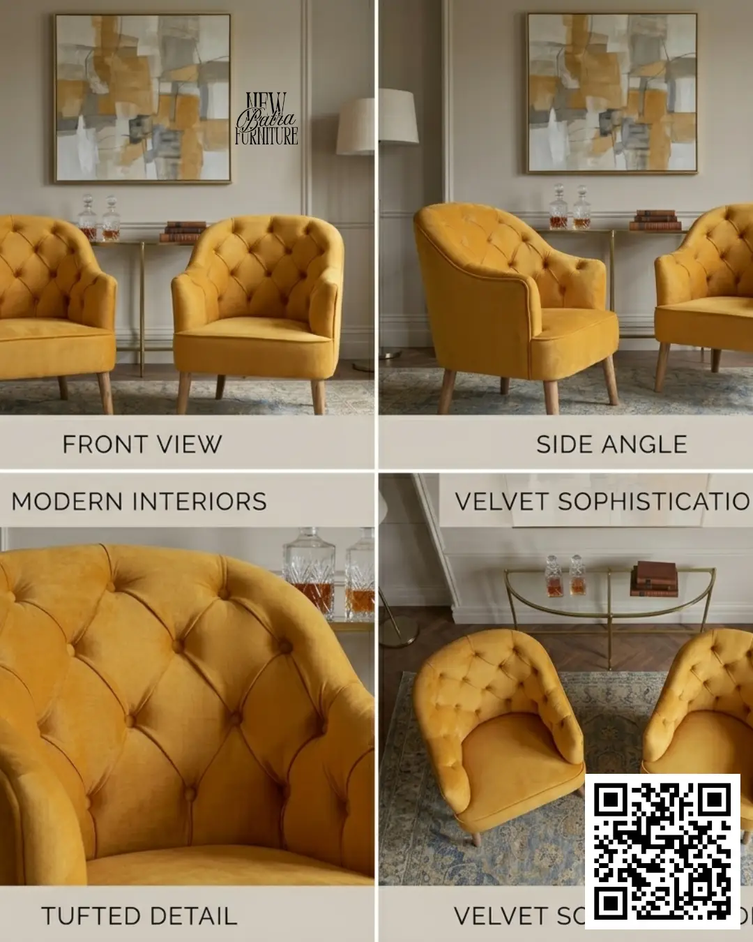 Velvet Armchair by New Batra Furniture view 2