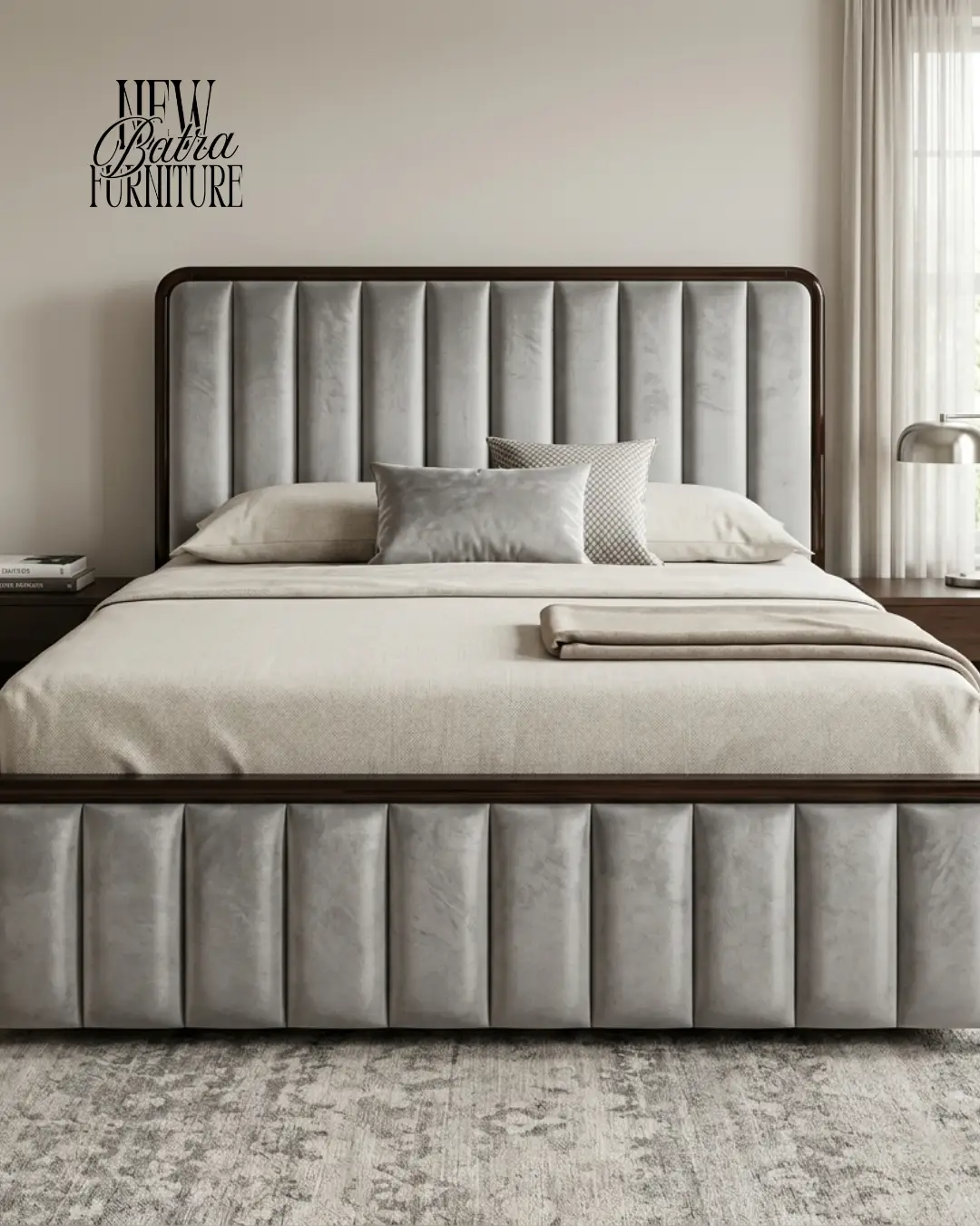 Plush Upholstered Bed