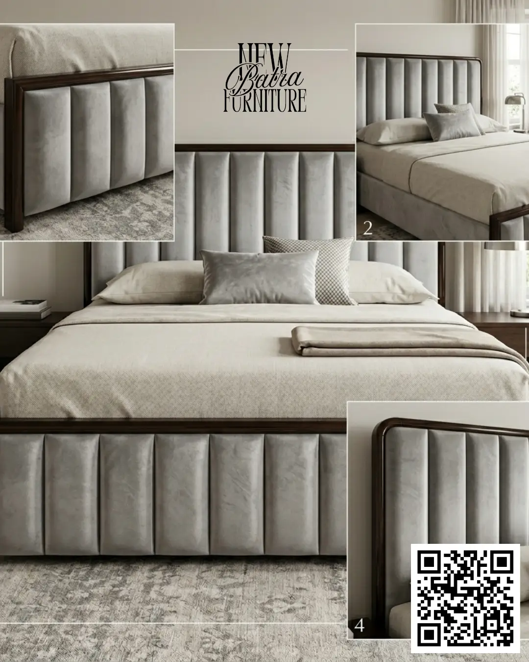 Plush Upholstered Bed view 2