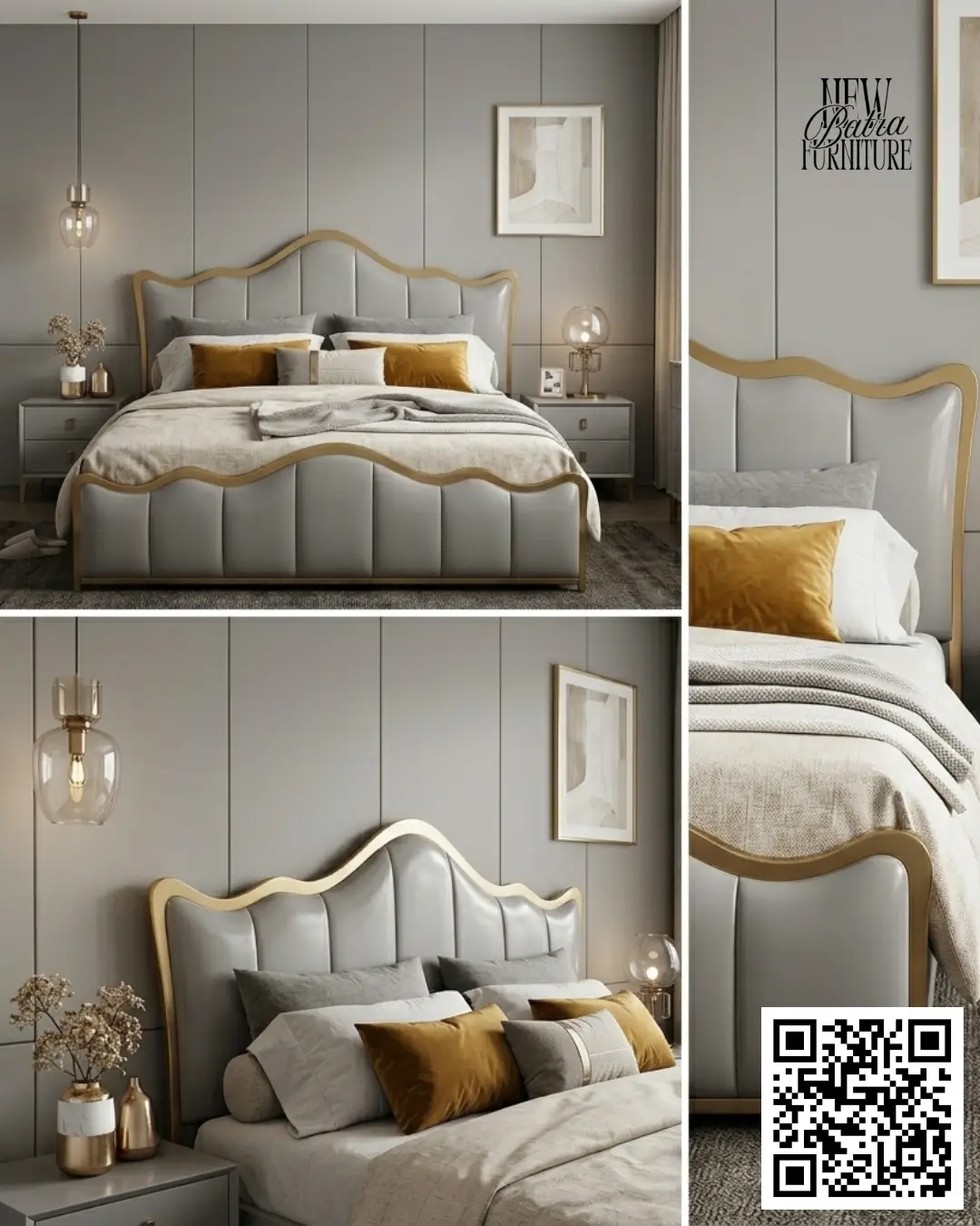 Stylish King Size Bed - New Batra Furniture view 2