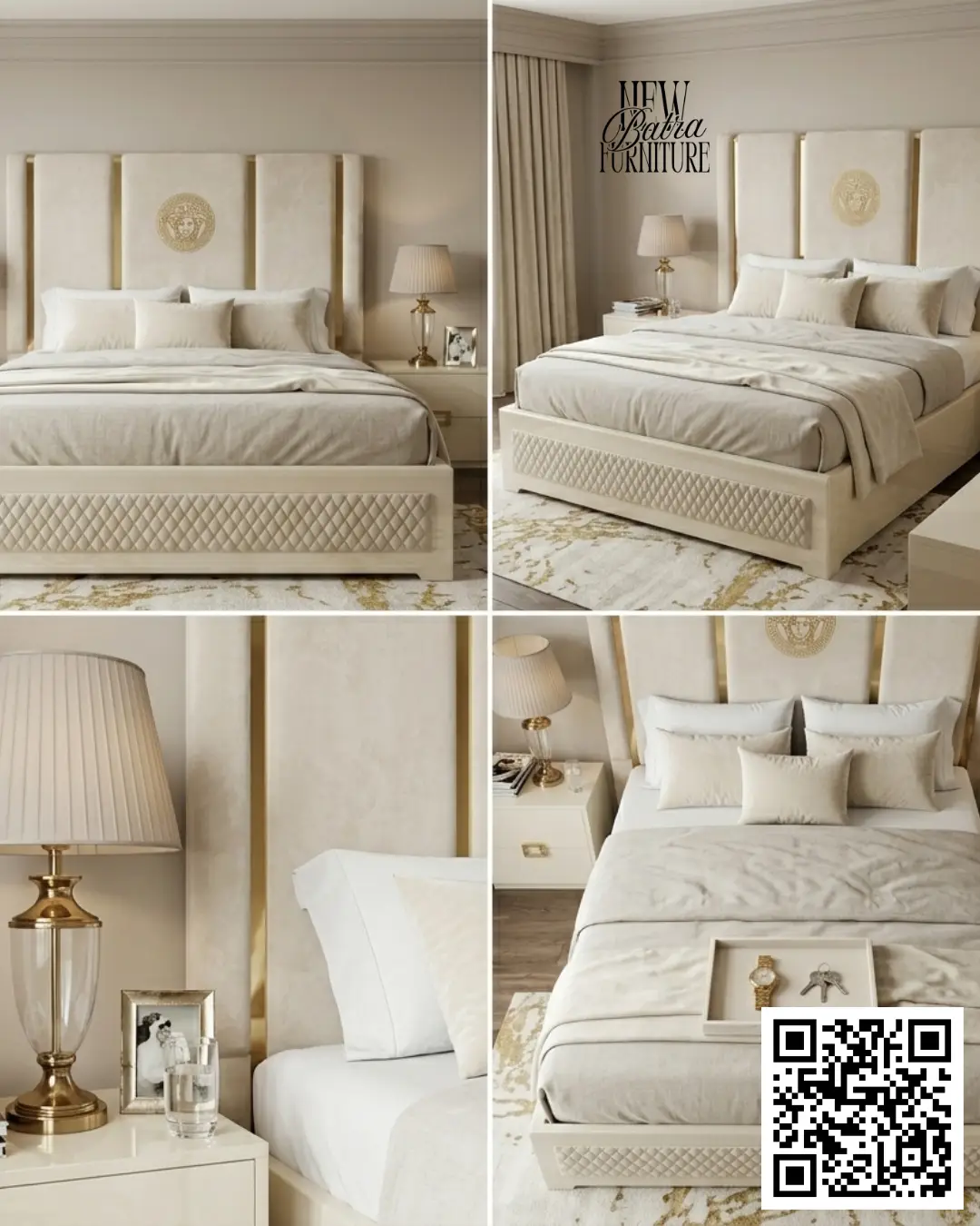Luxury Velvet Bed by New Batra Furniture view 2