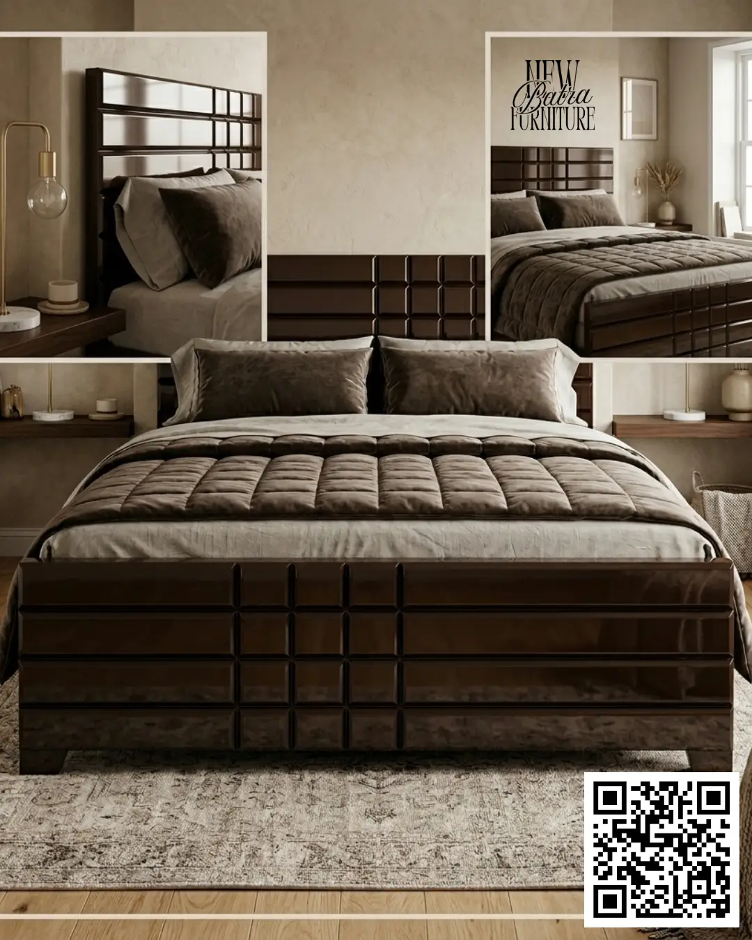 Elegant Wooden Bed Batra Furniture view 2