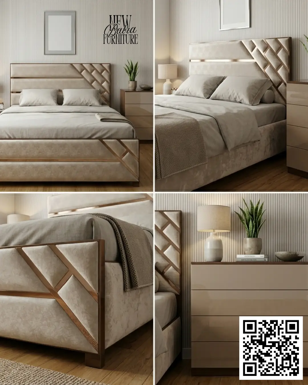 Elegant Wooden Bed - New Batra Furniture view 2