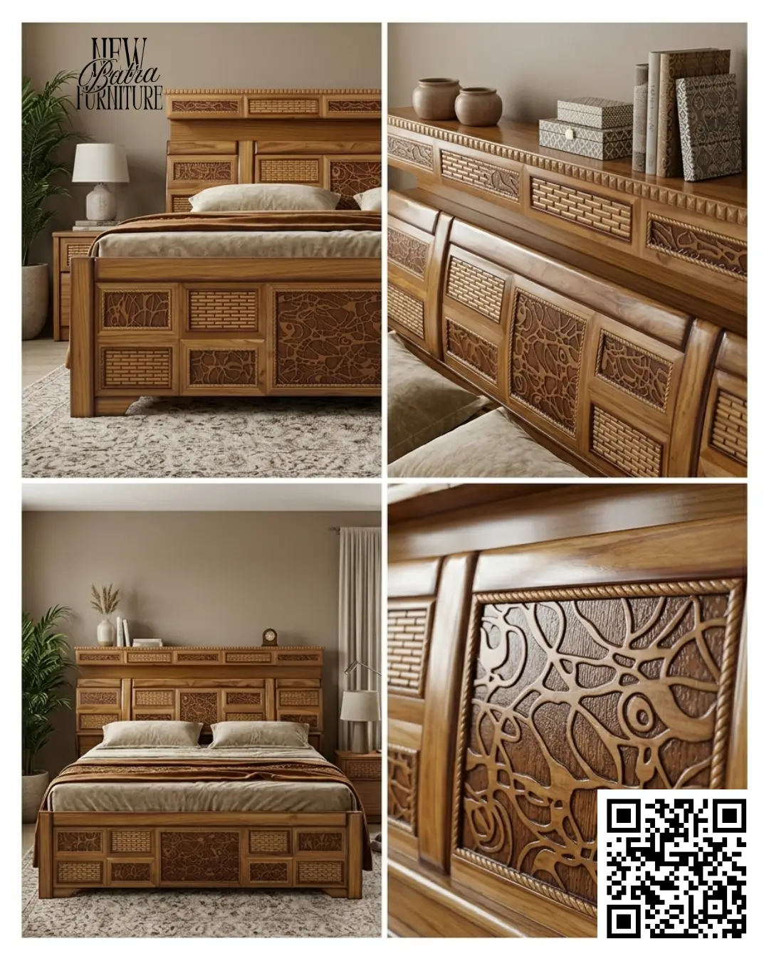 Handcrafted Wooden Bed (CounterBed) view 2
