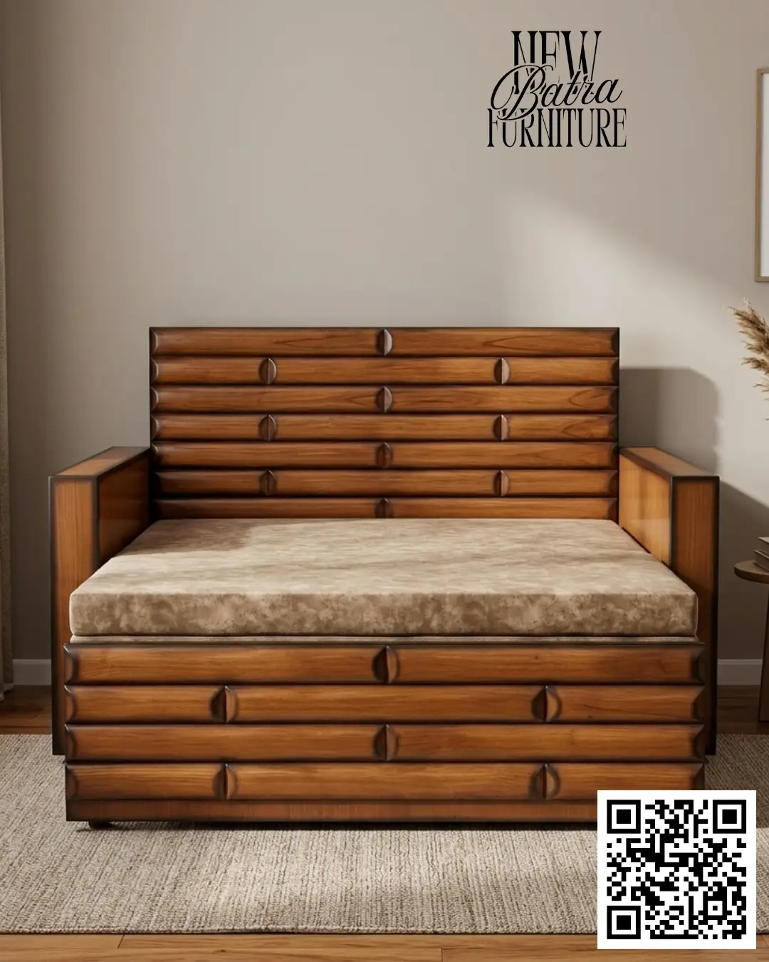Wooden Sofa Cum Bed by New Batra Furniture