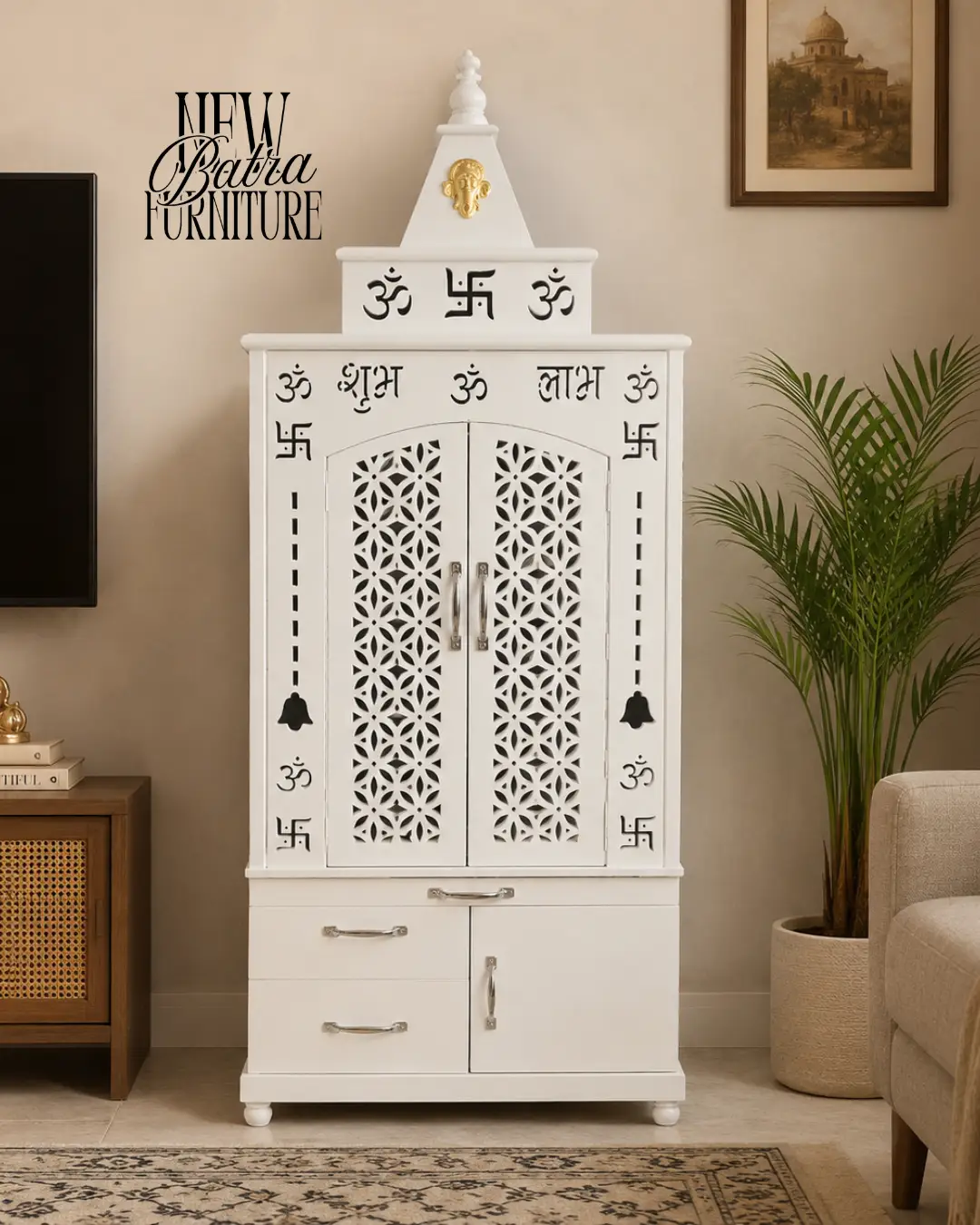 Classic Pooja Mandir by New Batra Furniture
