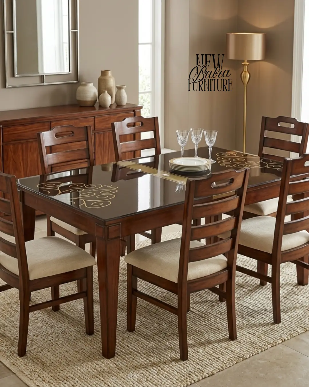 Elegant Dining Table Set- NEW BATRA FURNITURE