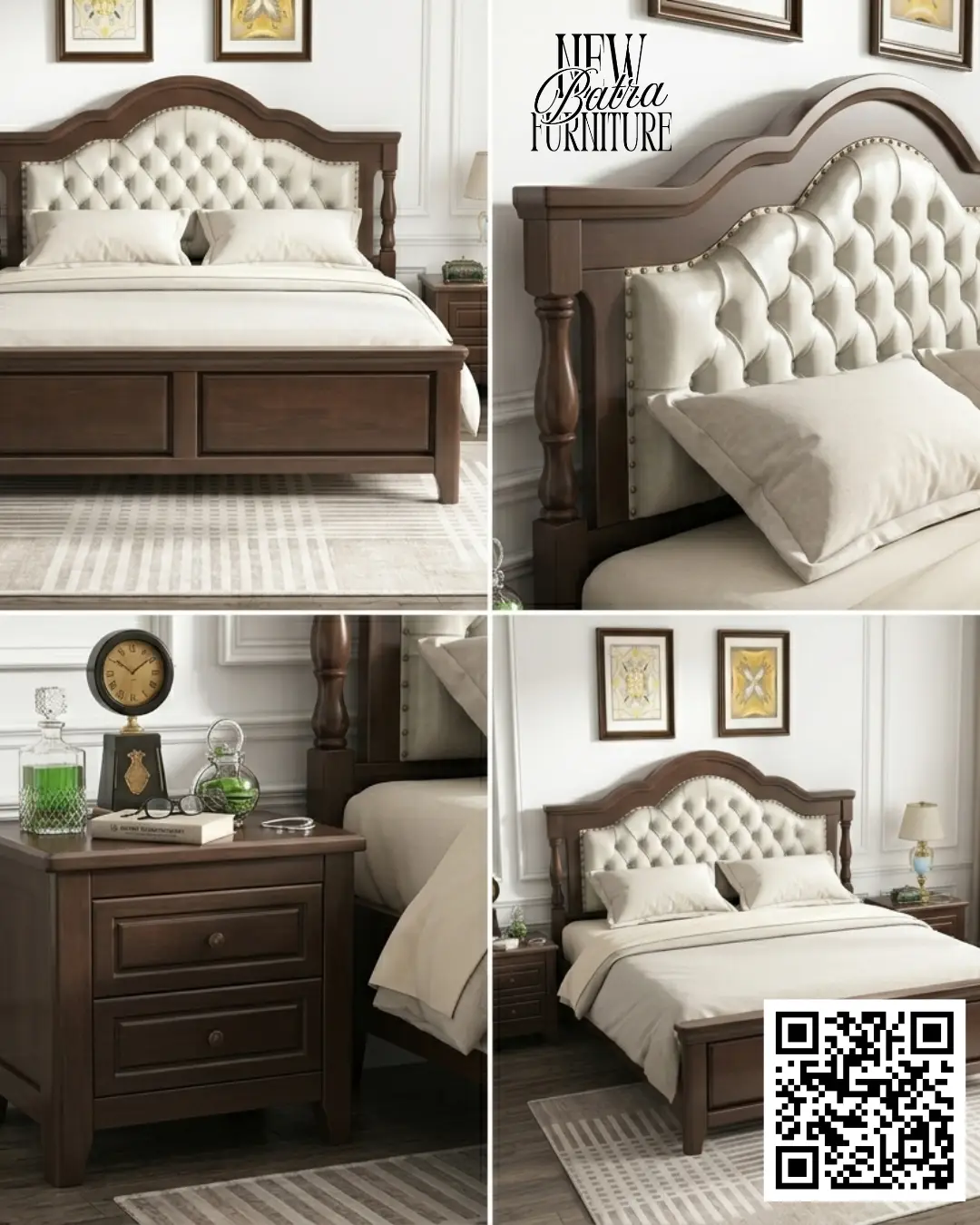 Beautiful Elegant Wooden Bed view 2