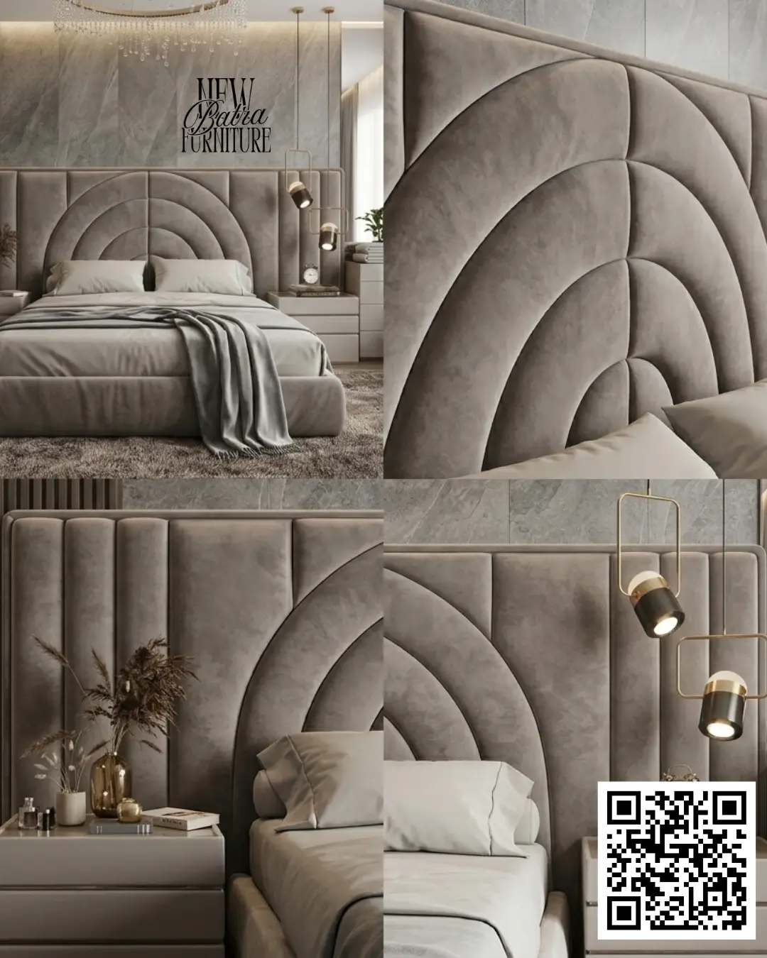 Luxury Fabric Bed - New Batra view 2