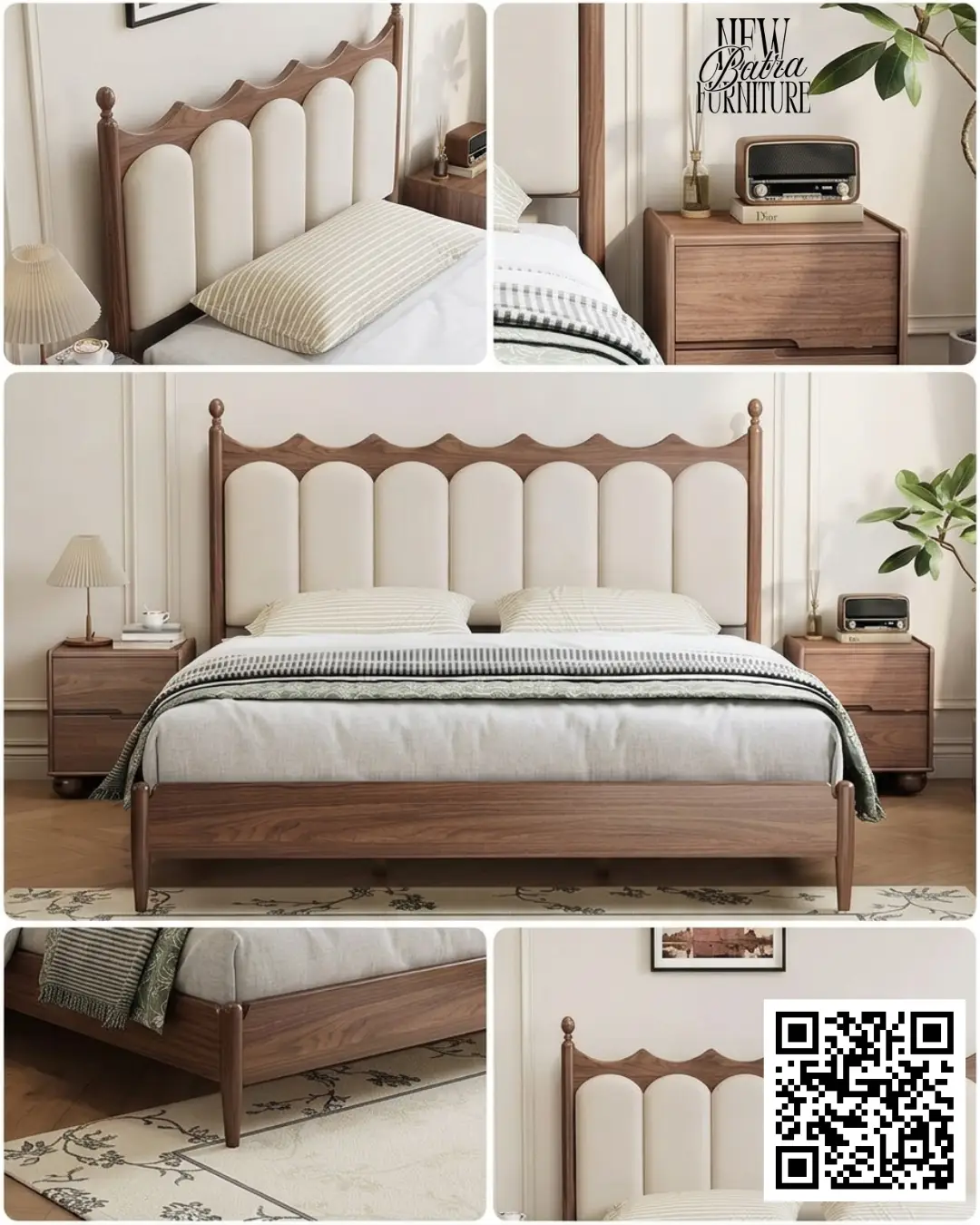 Beautiful Classic Wooden Bed view 2