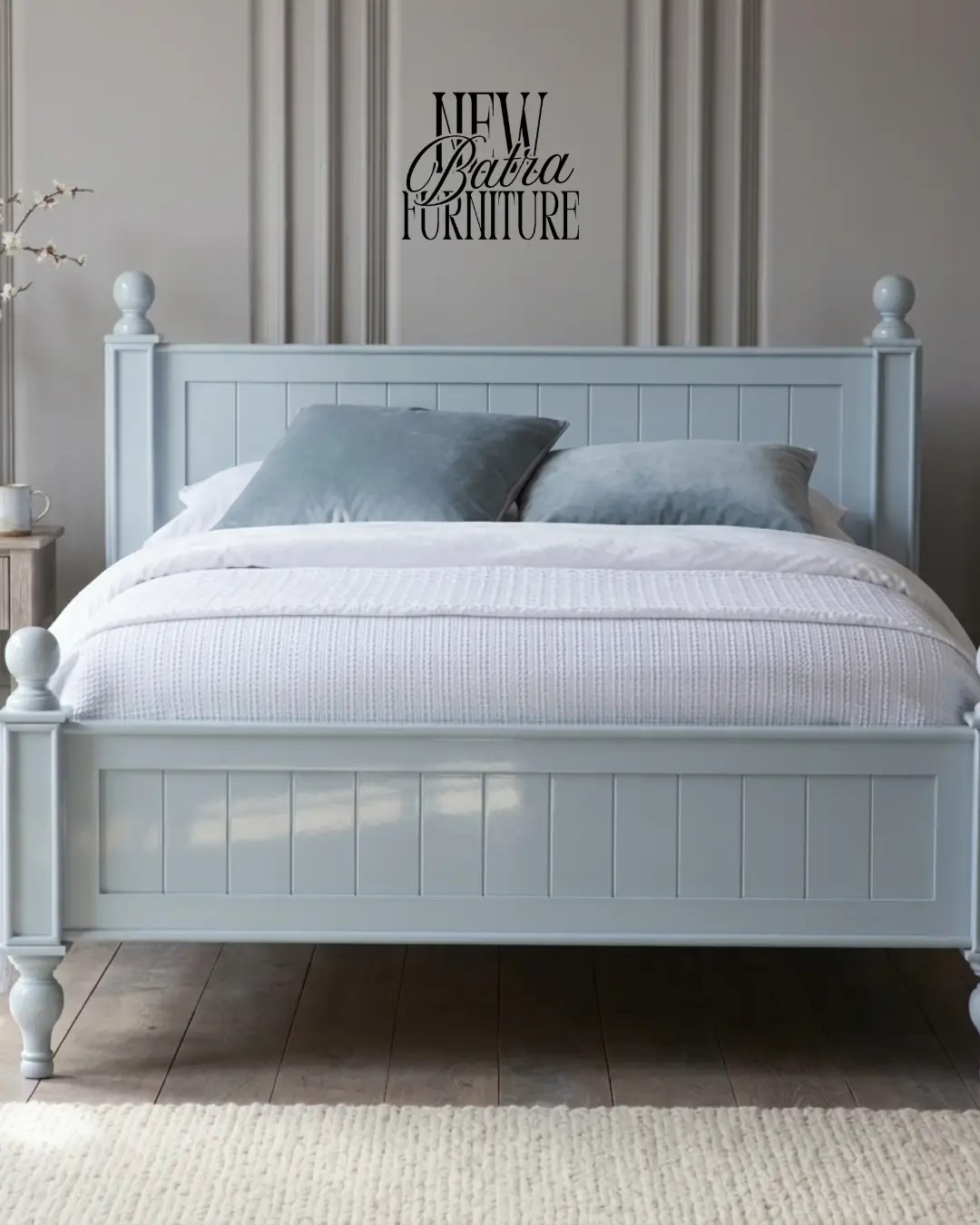 Classic Blue Bed - New Batra Furniture