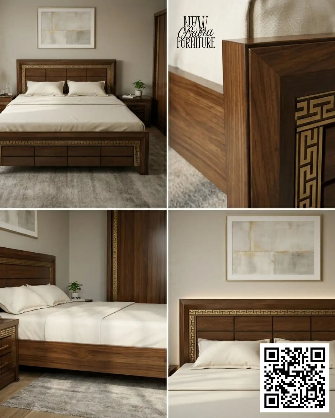 Wooden Bed with Storage - New Batra view 2