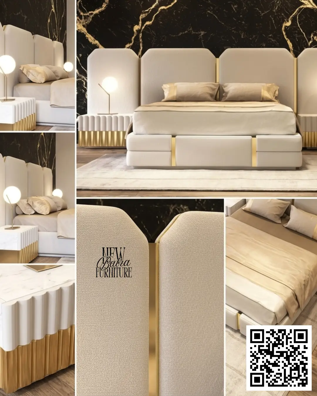 Luxury Upholstered Bed by New Batra Furniture view 2