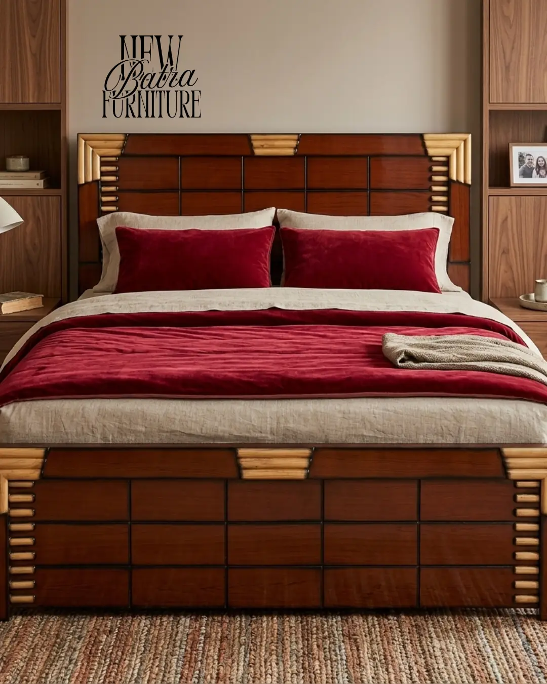 Wooden Bed with Modern Design - New Batra Furniture