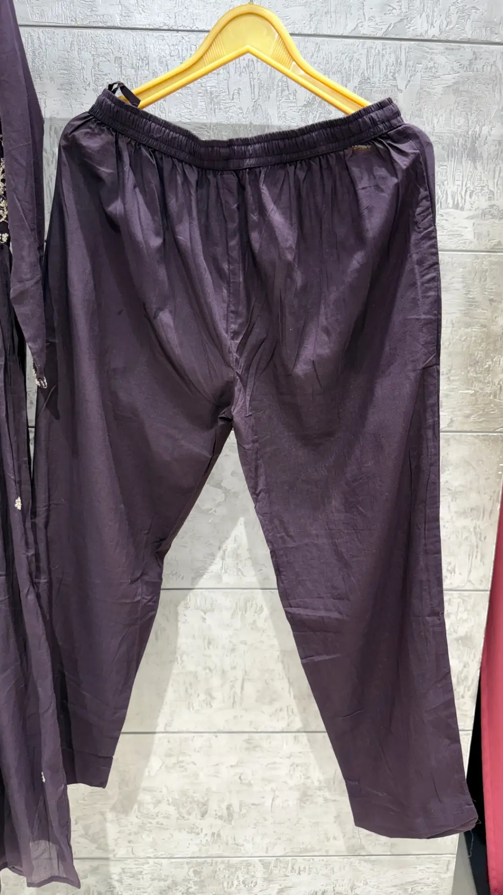 MUL COTTON KURTA PANT DUPPTA WINE COLOUR view 3