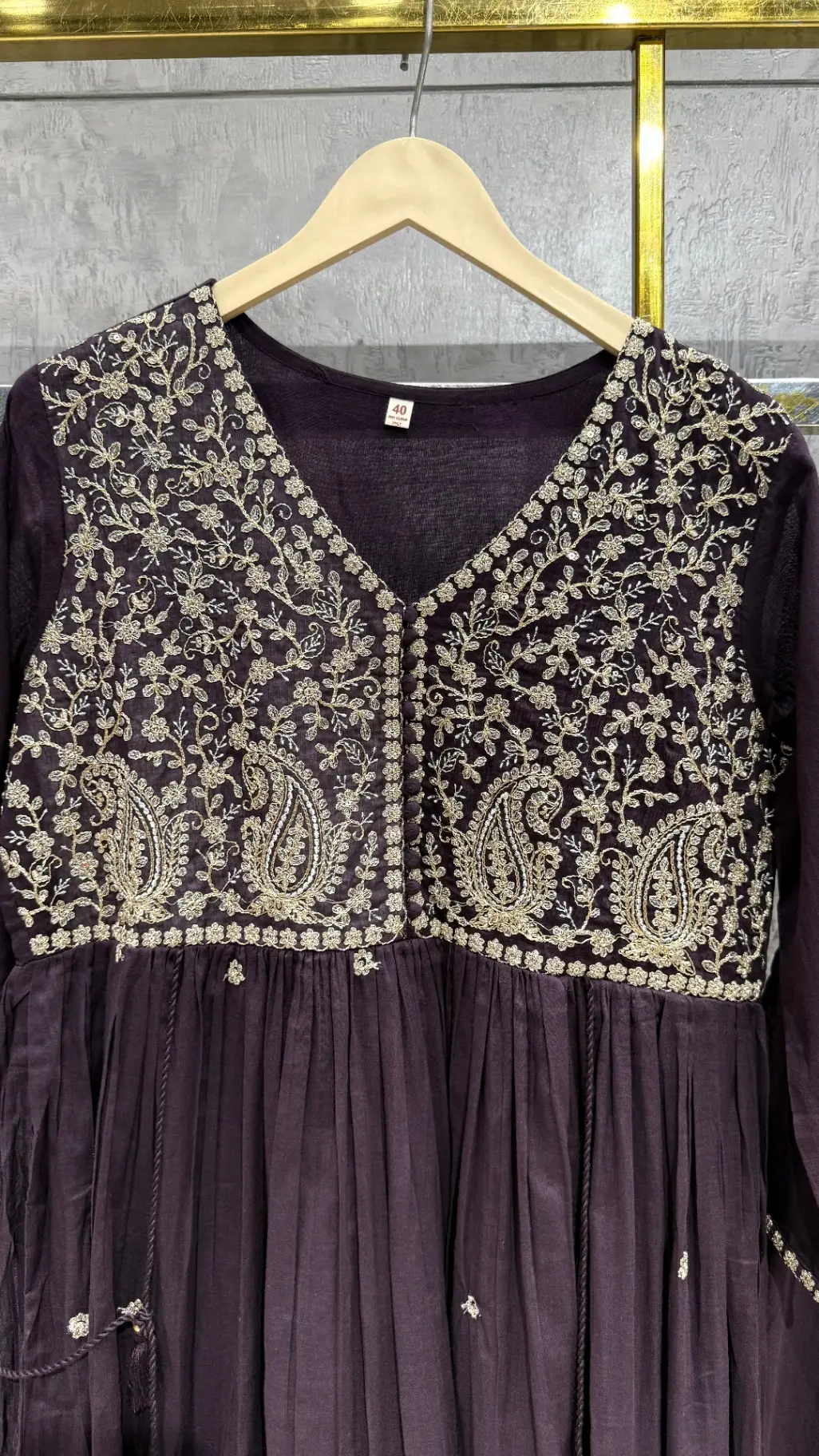 MUL COTTON KURTA PANT DUPPTA WINE COLOUR view 5