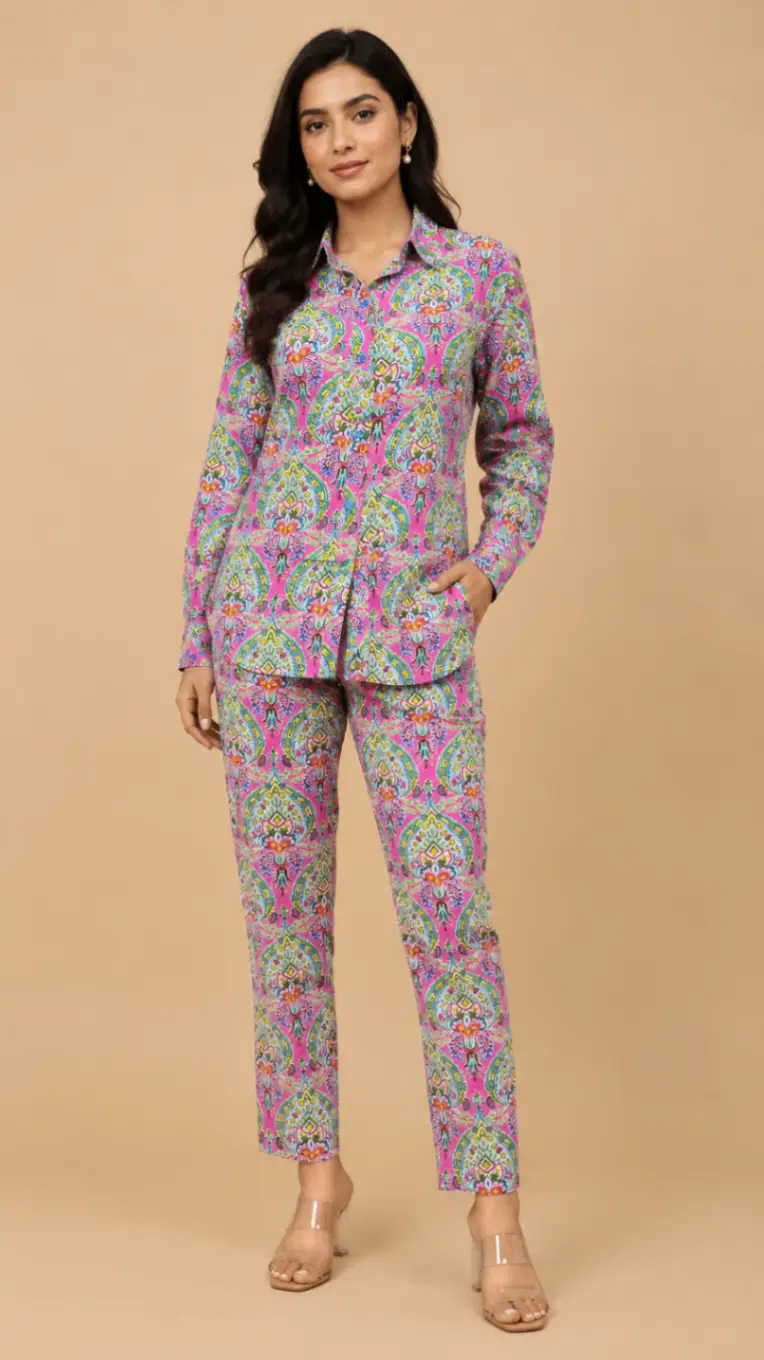 M Vibrant Printed cord Set