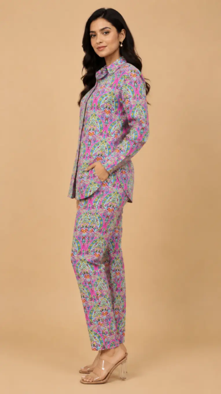 M Vibrant Printed cord Set view 2