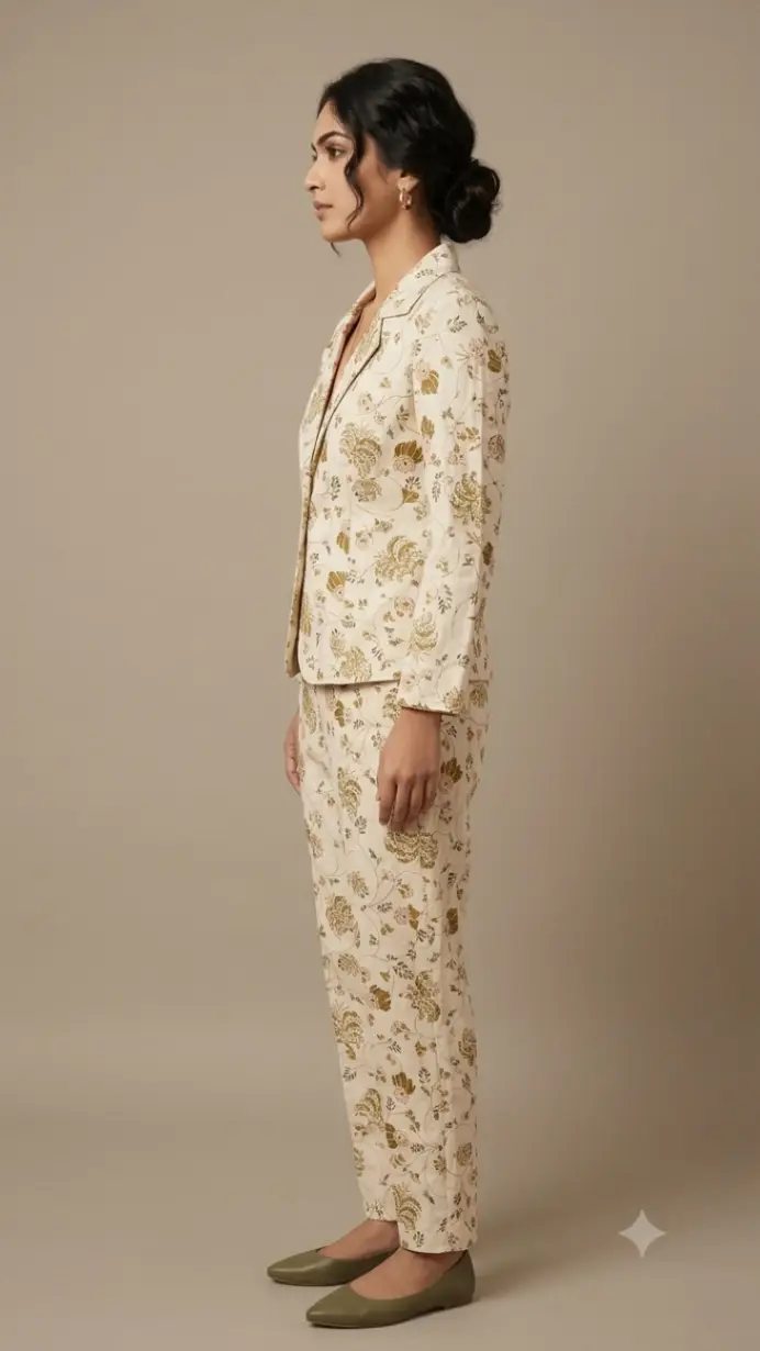 Floral Print Blazer Set view 2