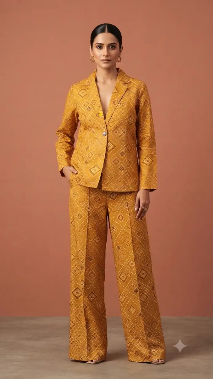 XL y blazer set silk