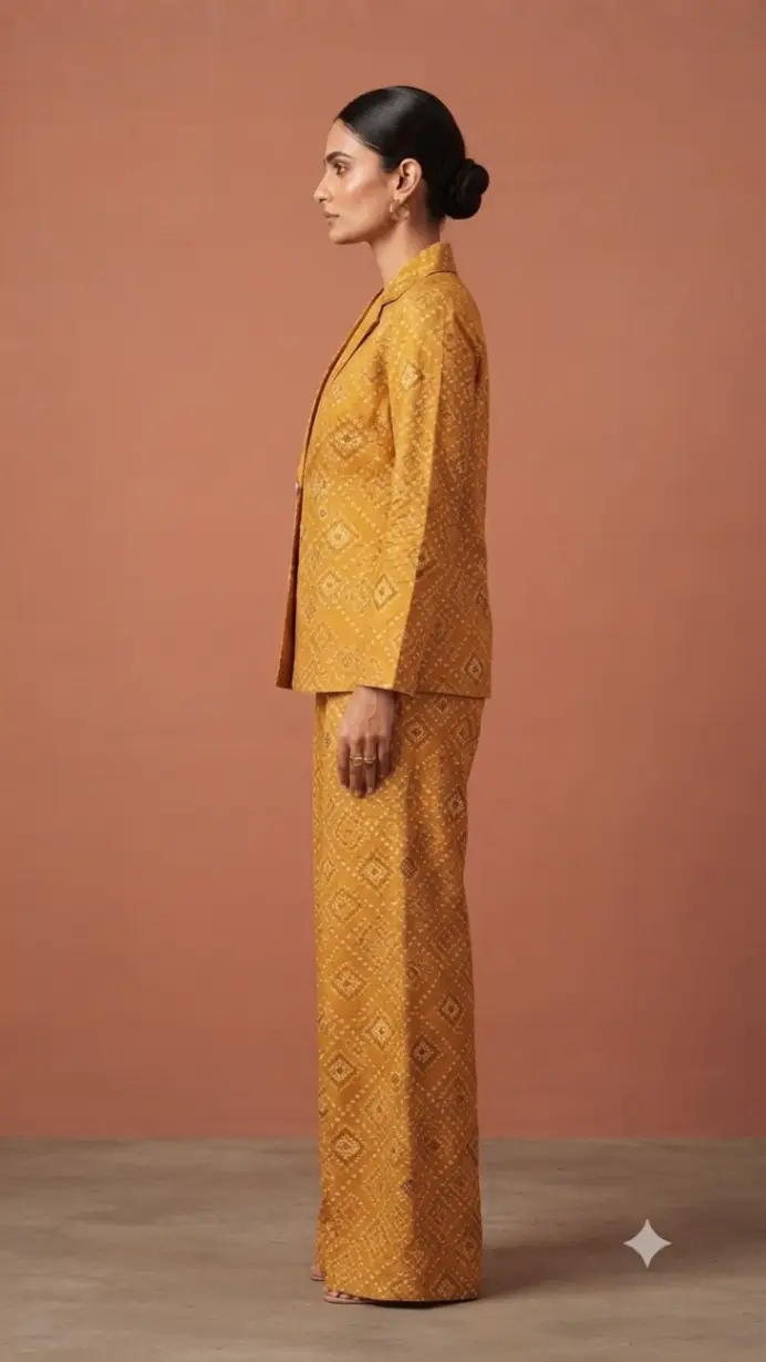 XL y blazer set silk view 2