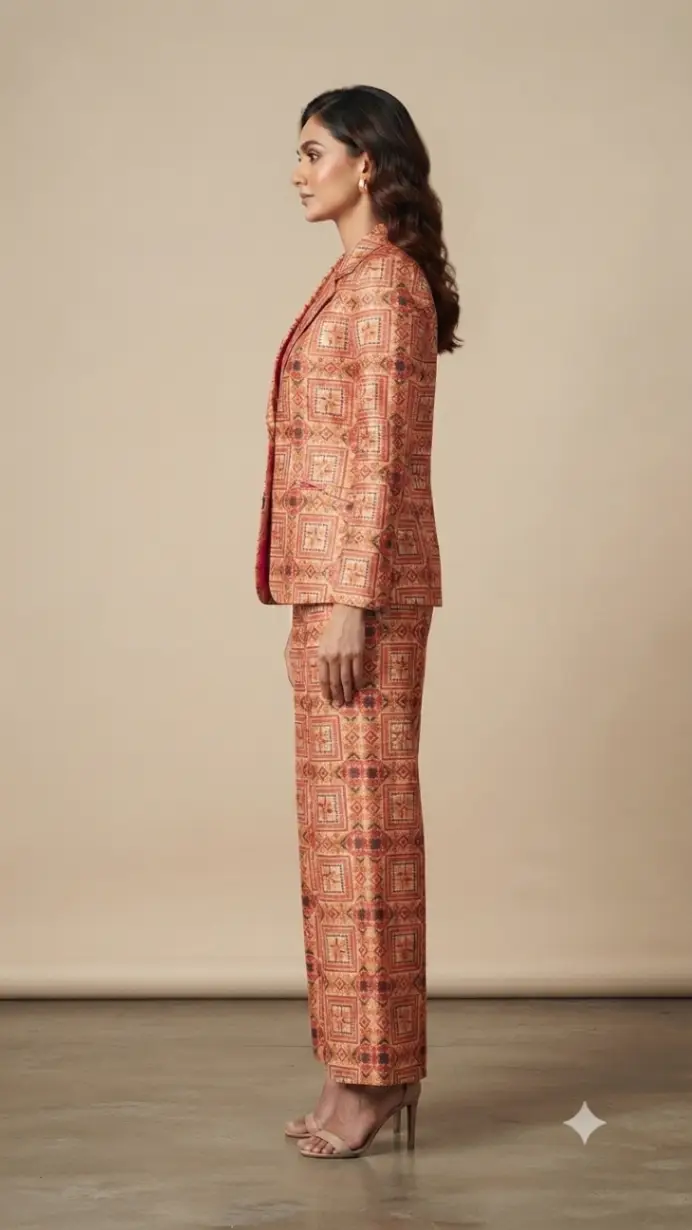 XXL silk Geometric 775 Blazer Set view 2