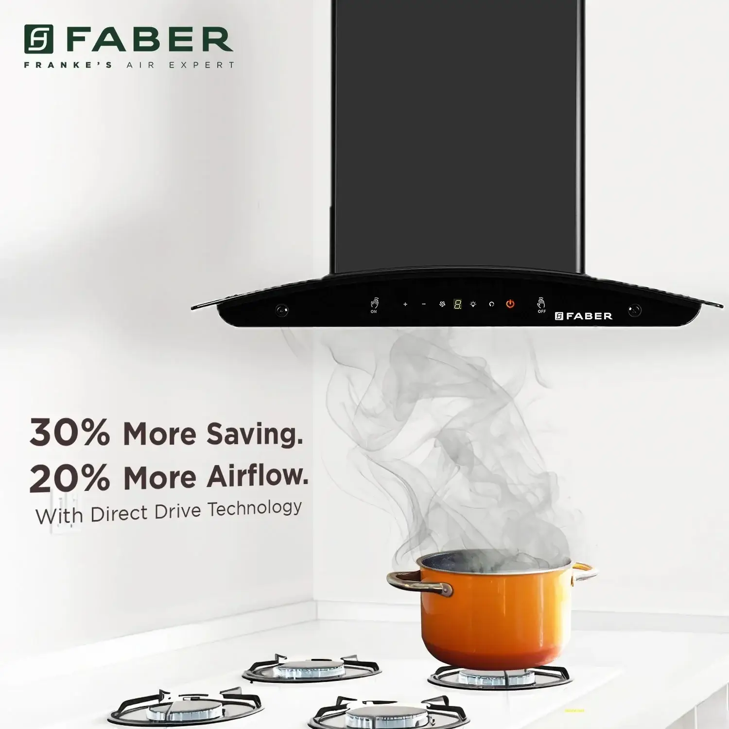 Faber Hood Mystic HC SC FL BK IN 60 Chimney view 6
