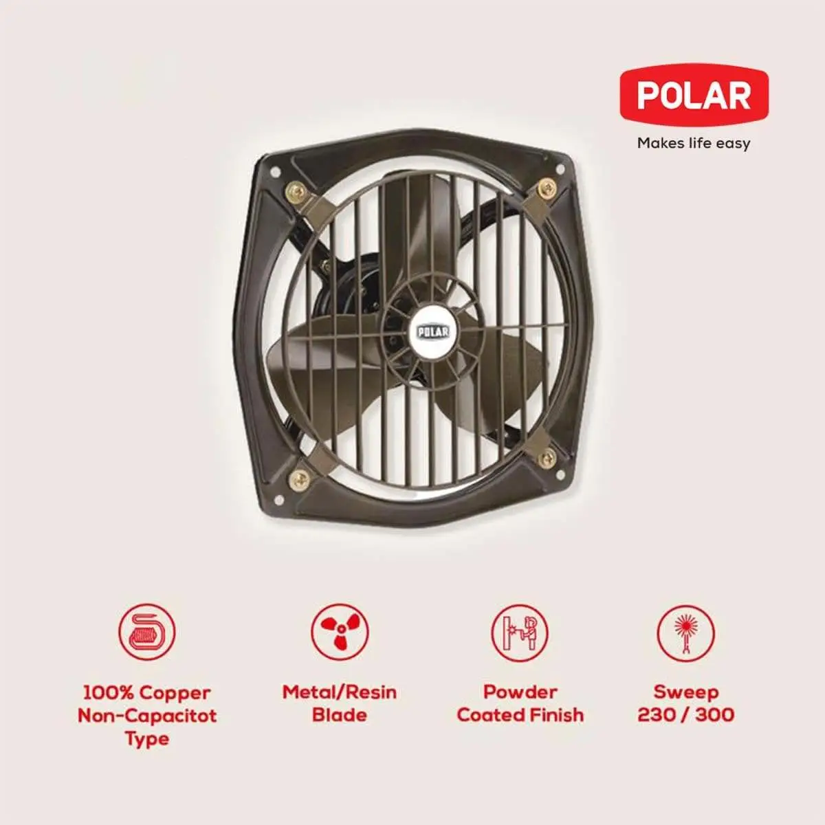 Polar Clean Air Deluxe 230mm Exhaust Fan with Guard view 6